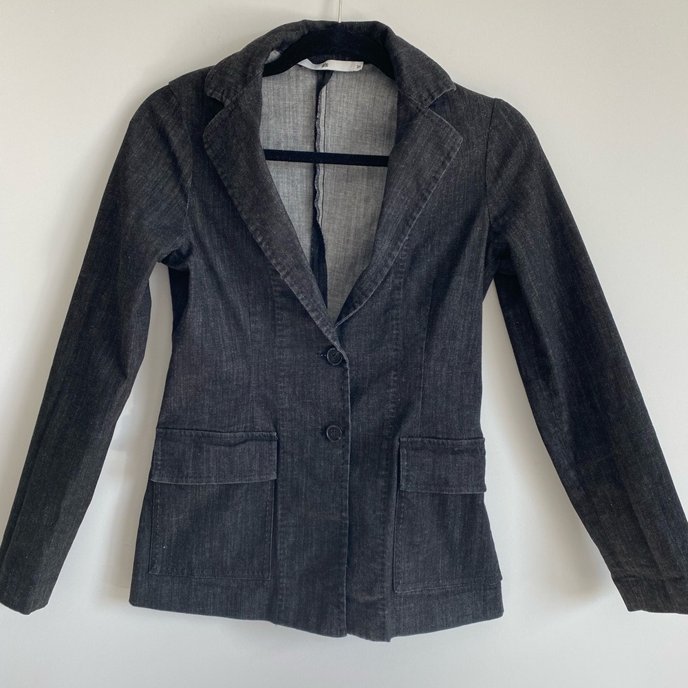 JARBO black denim blazer Italian jacket